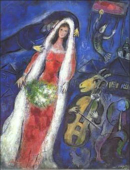 chagall - la mariée