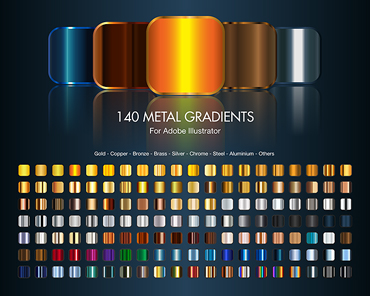 illustrator metal gradients